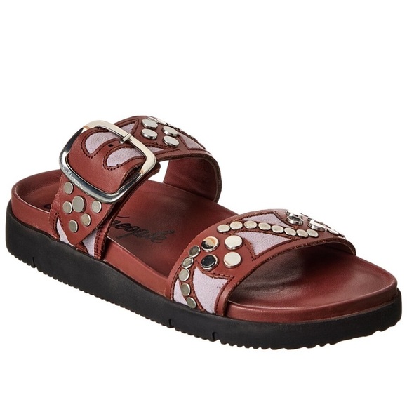 NEW Free People Studded Leather and Suede Sandals - Picture 1 of 5